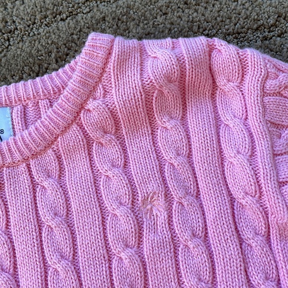 Lilly Pulitzer girls super cute braided knit pink sweater - Picture 2 of 3